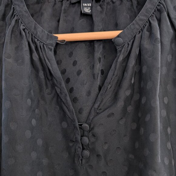 Jacob sleeveless silk polka dot top black size XS - Picture 3 of 16